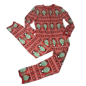 DEC 25 Christmas One Piece Pajamas Bodysuit Loungewear Penguins Adult Size Large